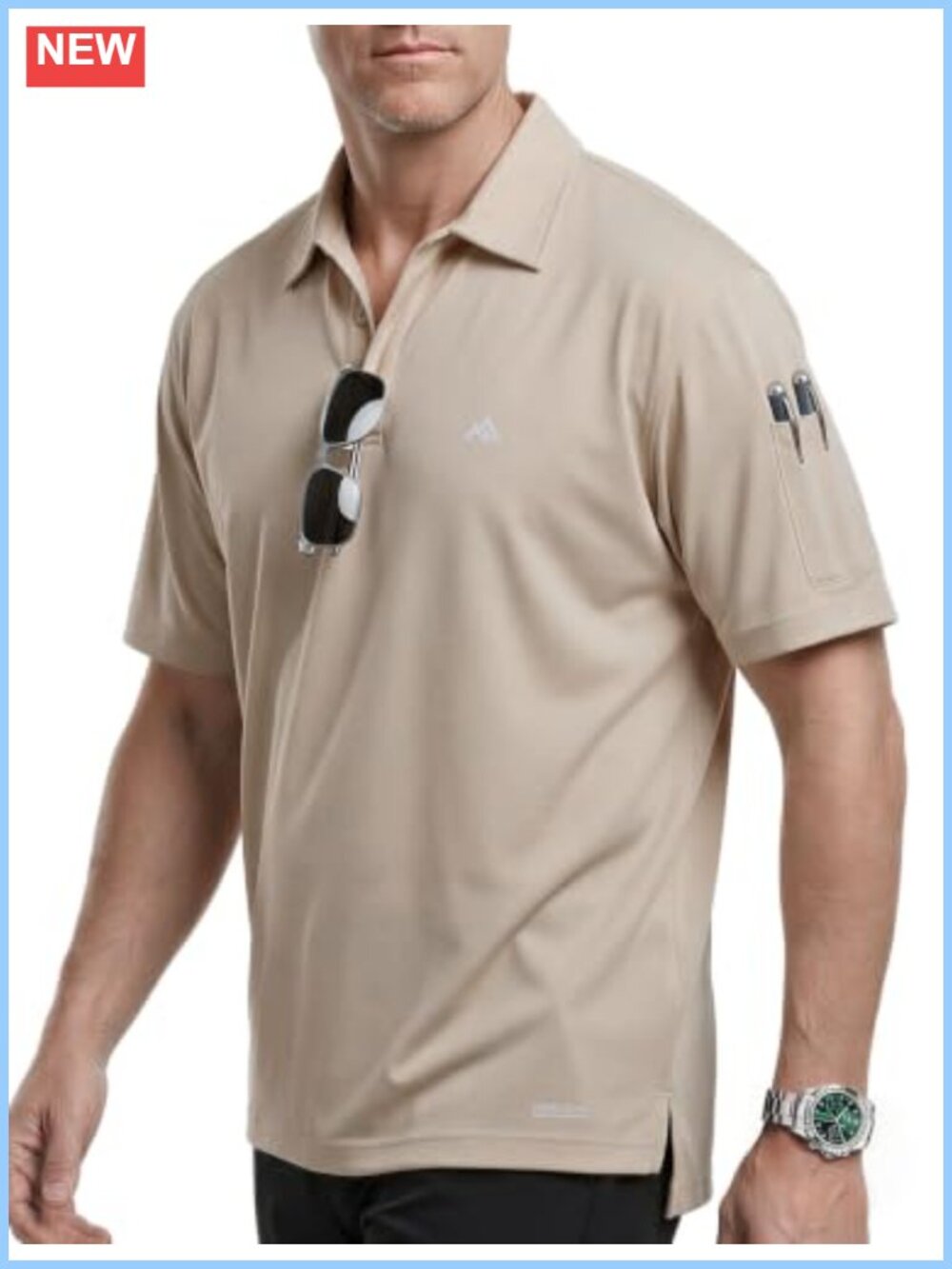 Men's Cooling Polo Shirt Short Sleeve Golf Activewear
